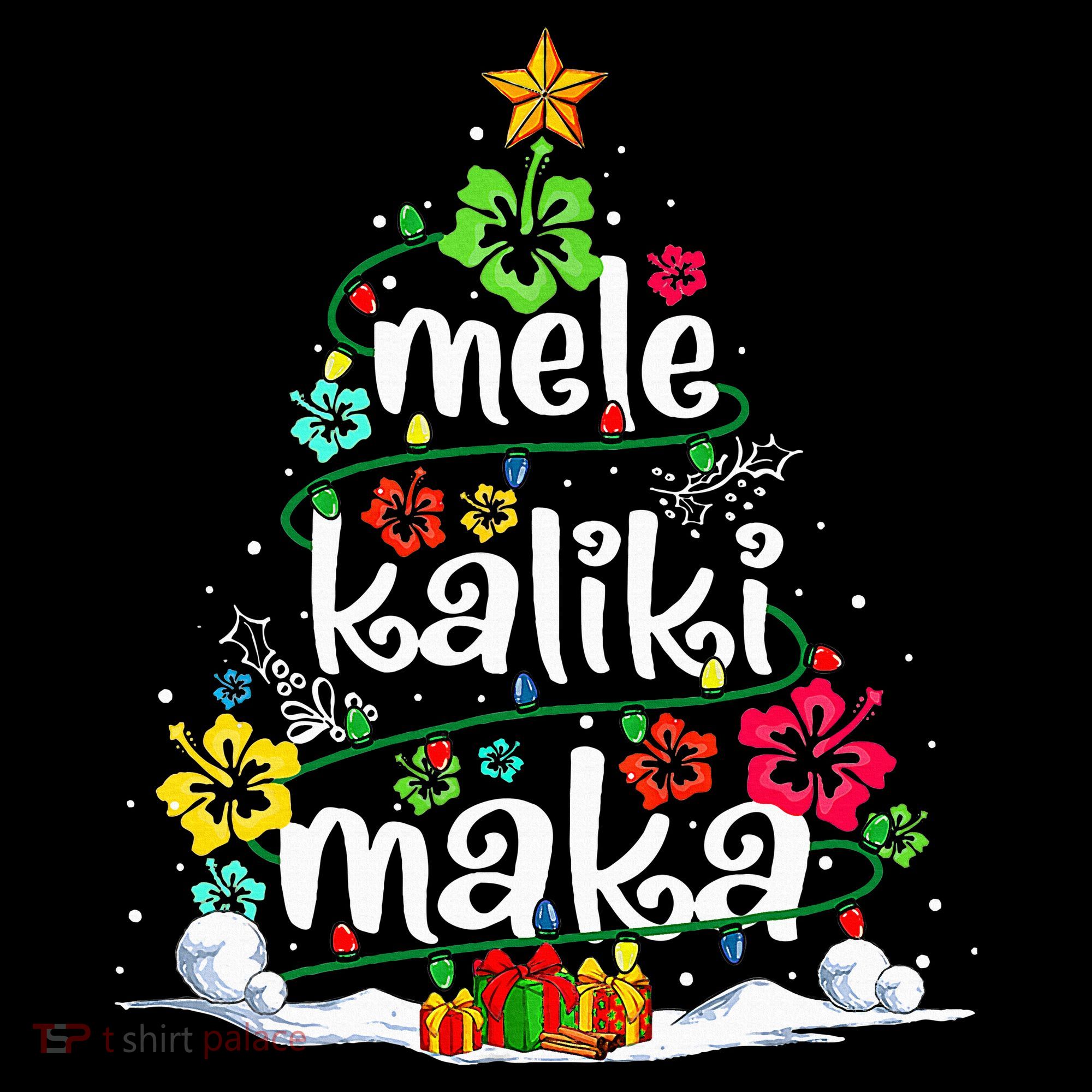 Mele Kalikimaka Tropical Christmas Hawaiian Santa Xmas Tree Coffee Mug