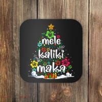 Mele Kalikimaka Tropical Christmas Hawaiian Santa Xmas Tree Coaster thumb 0