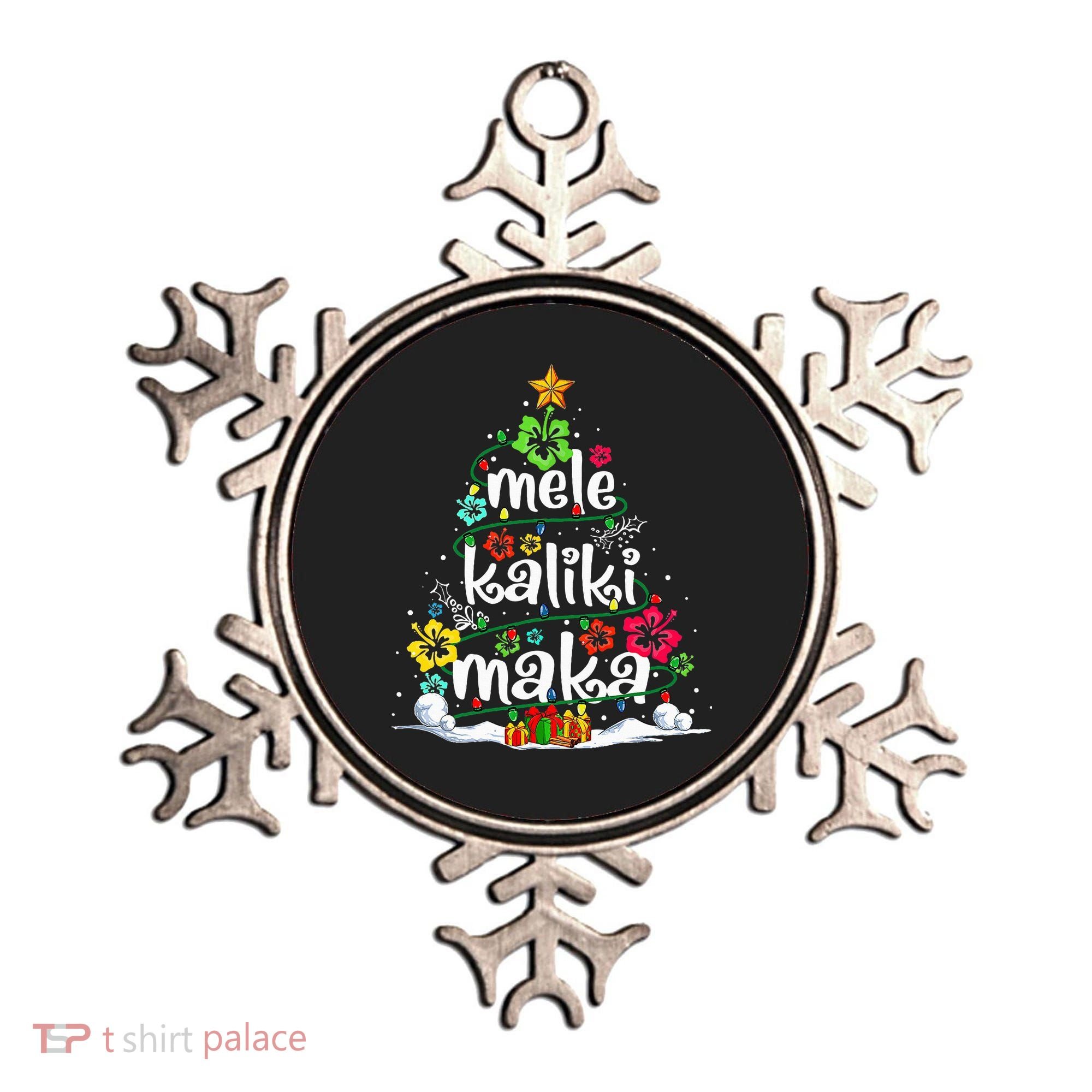 Mele Kalikimaka Tropical Christmas Hawaiian Santa Xmas Tree Ornament