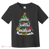 Mele Kalikimaka Tropical Christmas Hawaiian Santa Xmas Tree Toddler T-Shirt thumb 0