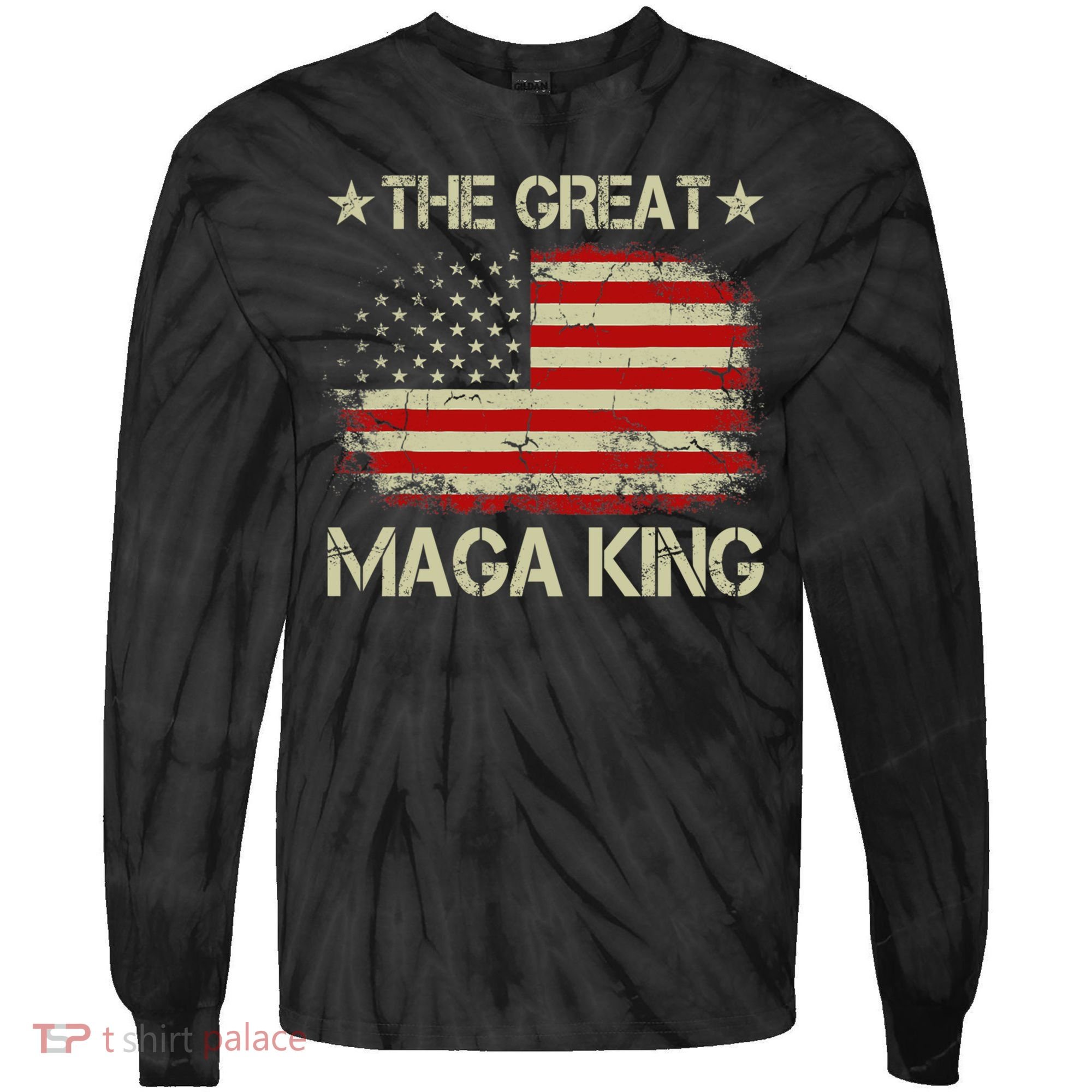 Maga King, The Great Maga King, Ultra Maga Tie-Dye Long Sleeve Shirt