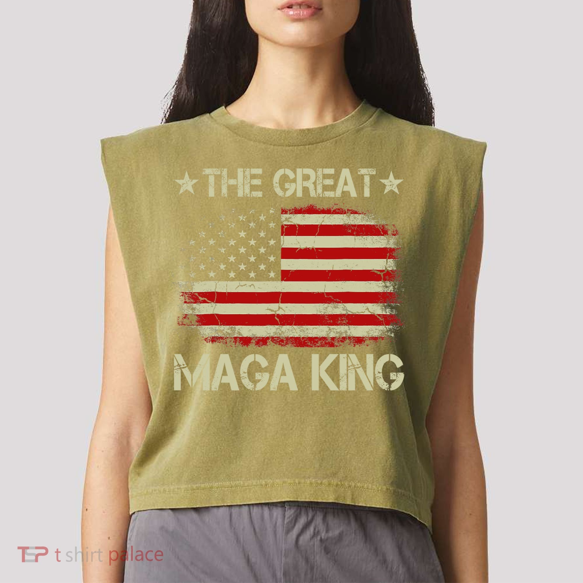Maga King, The Great Maga King, Ultra Maga Garment-Dyed Women's Muscle Tee