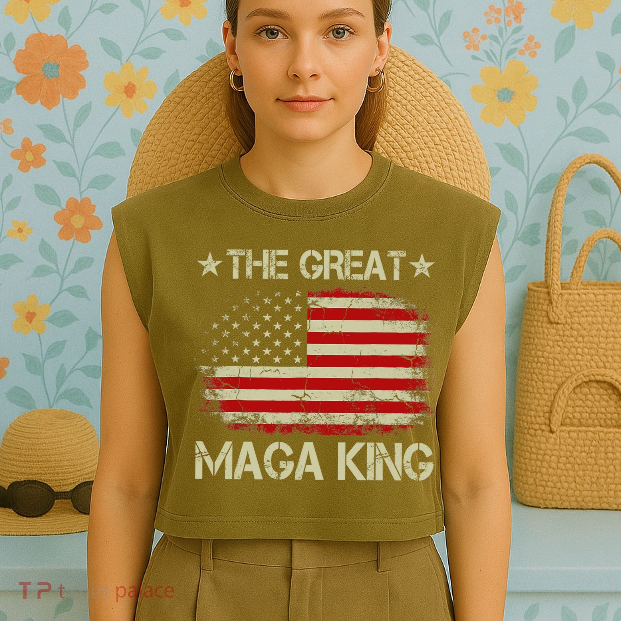Maga King, The Great Maga King, Ultra Maga Garment-Dyed Women's Muscle Tee