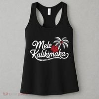 Mele Kalikimaka Tropical Christmas Hawaiian Xmas Women's Tank Top thumb 3