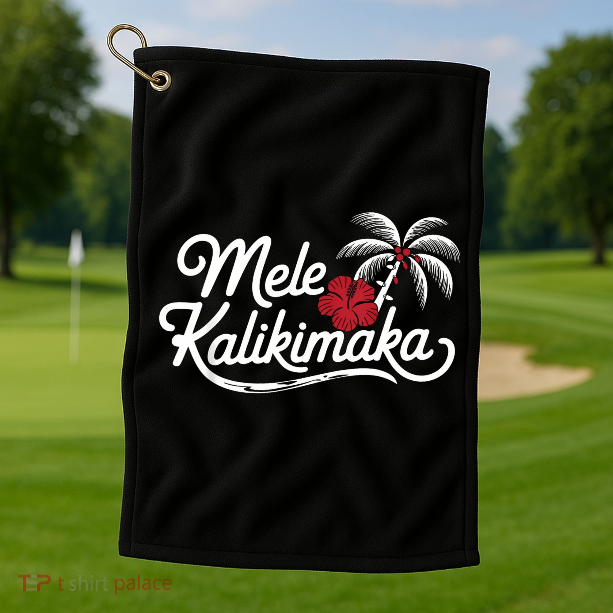 Mele Kalikimaka Tropical Christmas Hawaiian Xmas Golf Towel