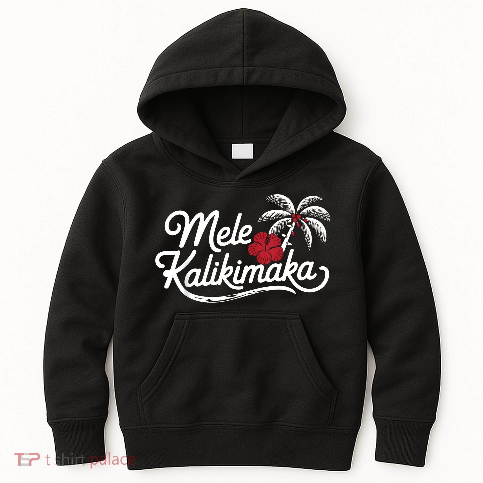 Mele Kalikimaka Tropical Christmas Hawaiian Xmas Kids Hoodie