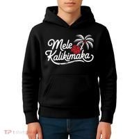 Mele Kalikimaka Tropical Christmas Hawaiian Xmas Kids Hoodie thumb 4
