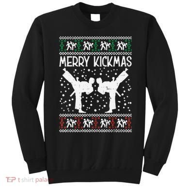 Merry Kickmas Ugly Christmas Karate Jiu Jitsu Martial Sweatshirt