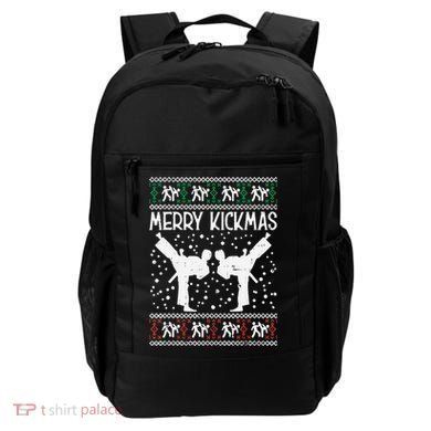 Merry Kickmas Ugly Christmas Karate Jiu Jitsu Martial Backpack