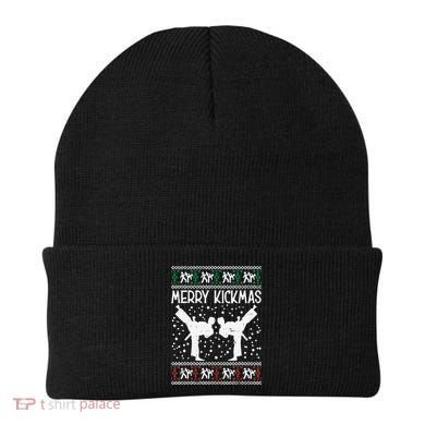 Merry Kickmas Ugly Christmas Karate Jiu Jitsu Martial Beanie