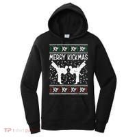 Merry Kickmas Ugly Christmas Karate Jiu Jitsu Martial Women's Hoodie thumb 0