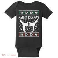 Merry Kickmas Ugly Christmas Karate Jiu Jitsu Martial Baby Bodysuit thumb 0