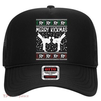 Merry Kickmas Ugly Christmas Karate Jiu Jitsu Martial Hat