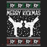 Merry Kickmas Ugly Christmas Karate Jiu Jitsu Martial Hat thumb 2