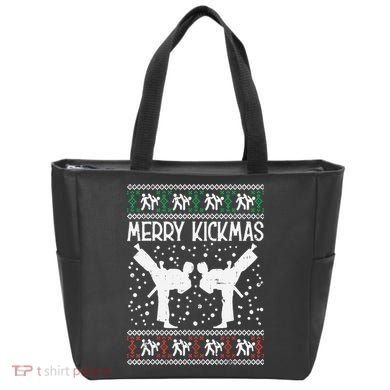 Merry Kickmas Ugly Christmas Karate Jiu Jitsu Martial Tote Bag