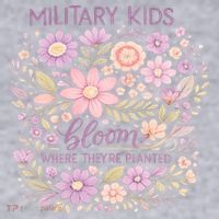 Military Kids Where They're Planted Purple Up Women's Racerback Cropped Tank thumb 2