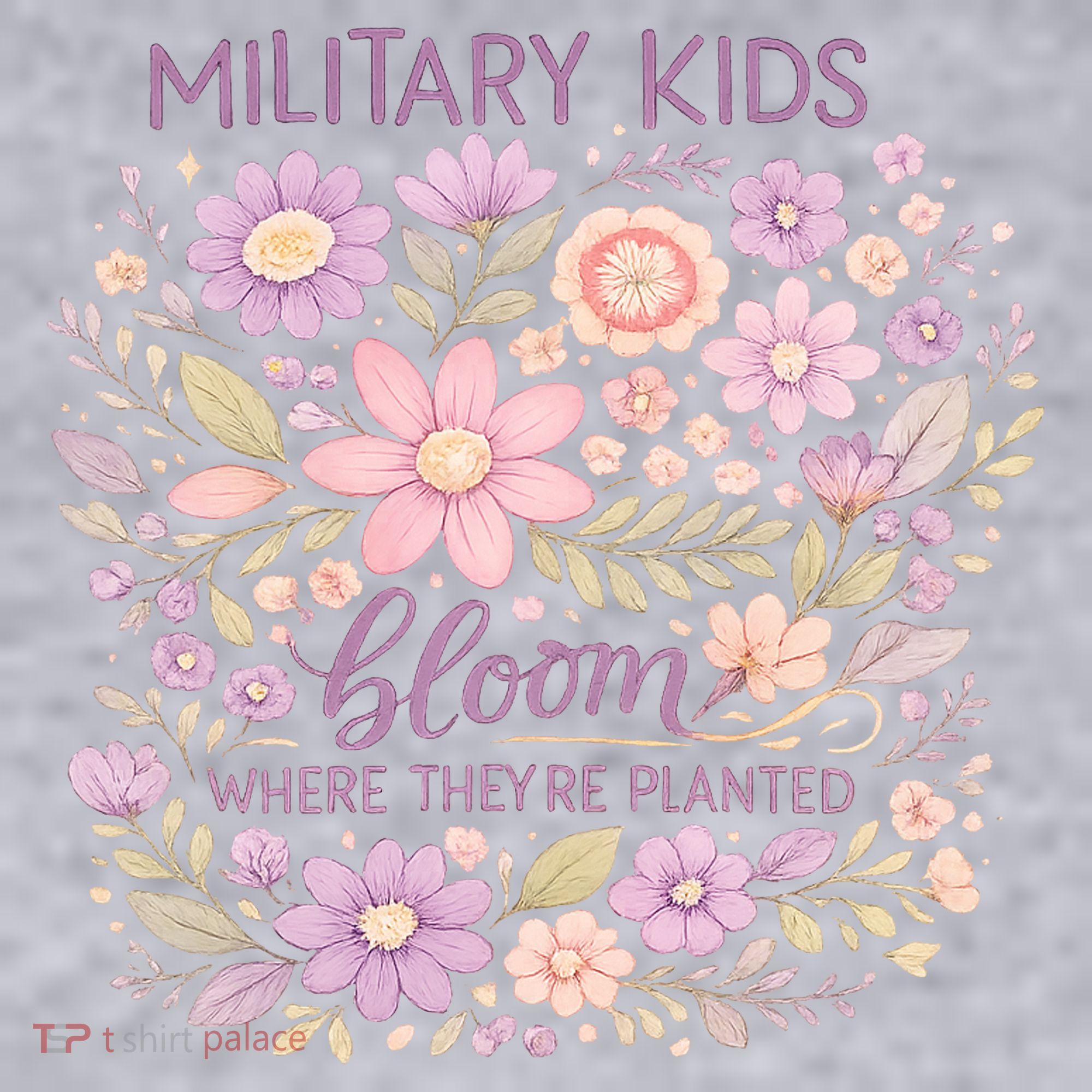 Military Kids Where They're Planted Purple Up Women's Racerback Cropped Tank