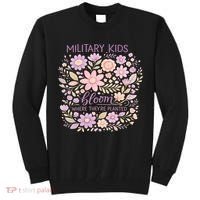 Military Kids Where They're Planted Purple Up Tall Sweatshirt thumb 0