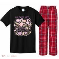 Military Kids Where They're Planted Purple Up Kids Plaid Pajama Set thumb 0