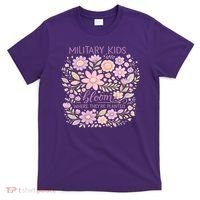 Military Kids Where They're Planted Purple Up T-Shirt thumb 0
