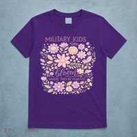 Military Kids Where They're Planted Purple Up T-Shirt thumb 5