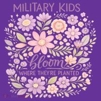 Military Kids Where They're Planted Purple Up Kids Long Sleeve Plaid Pajama Set thumb 2