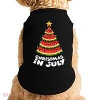 Mele Kalikimaka Water Melon Xmas Tree Christmas In July Doggie Tank thumb 0