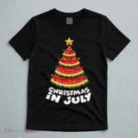 Mele Kalikimaka Water Melon Xmas Tree Christmas In July T-Shirt thumb 5