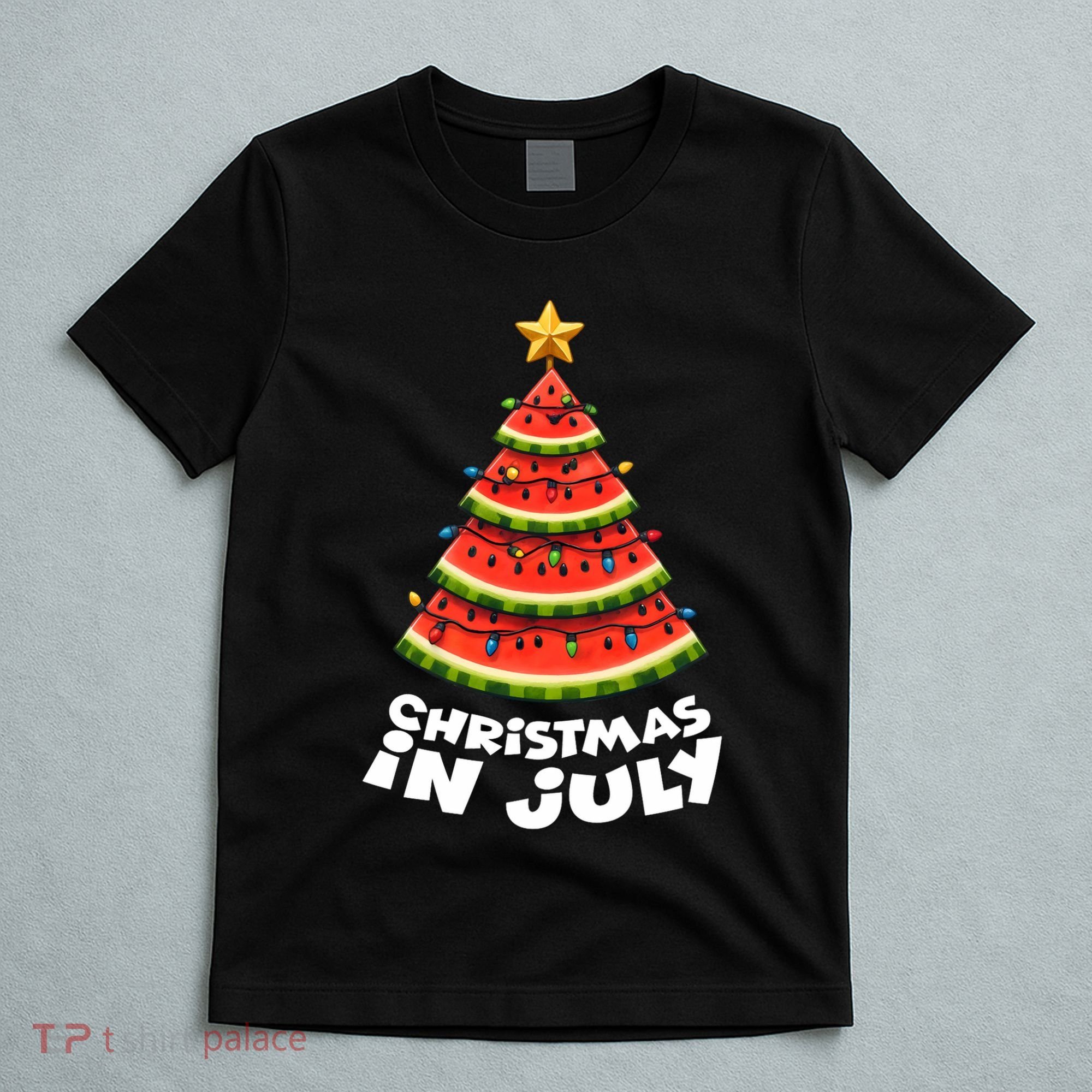 Mele Kalikimaka Water Melon Xmas Tree Christmas In July T-Shirt