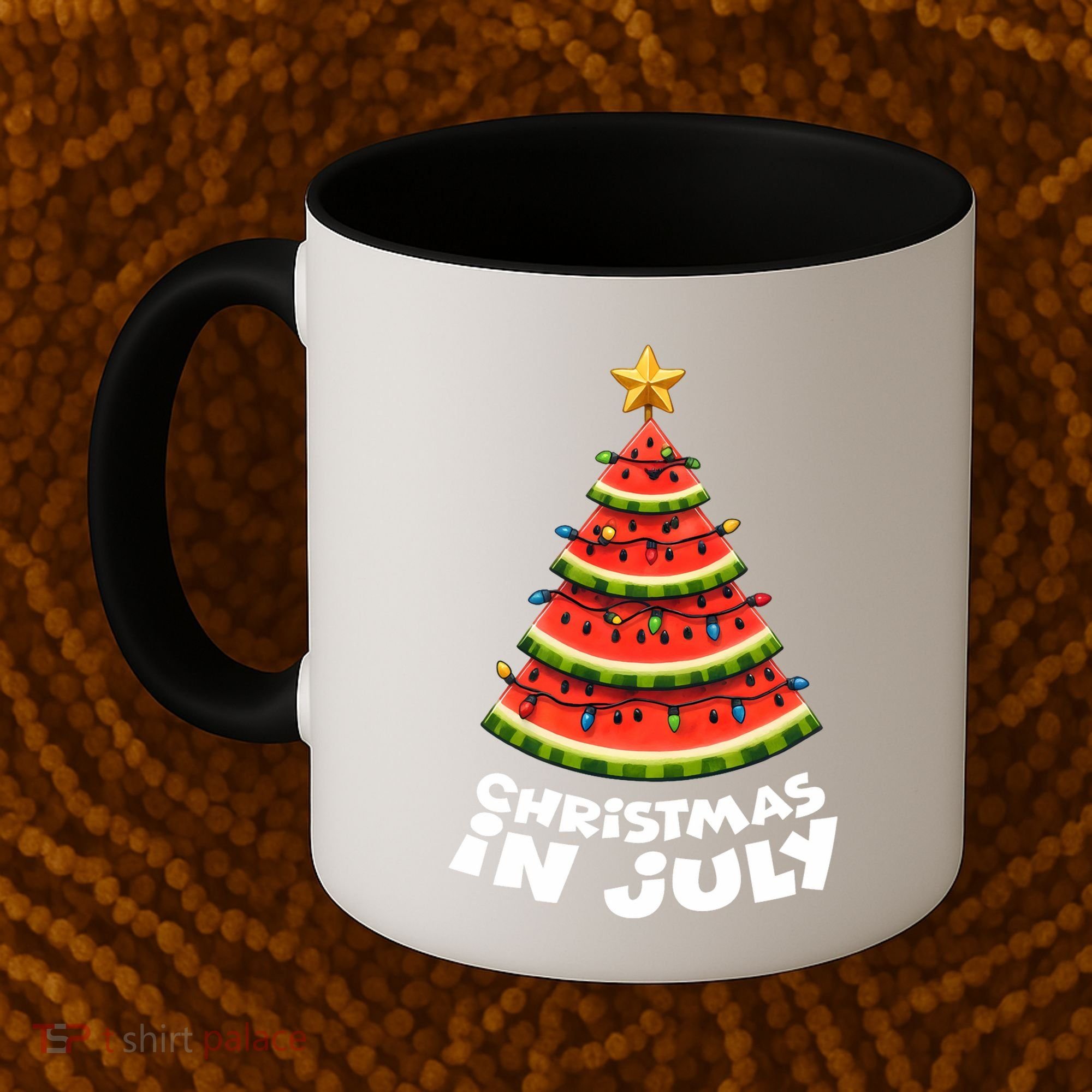 Mele Kalikimaka Water Melon Xmas Tree Christmas In July Coffee Mug