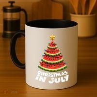 Mele Kalikimaka Water Melon Xmas Tree Christmas In July Coffee Mug thumb 4