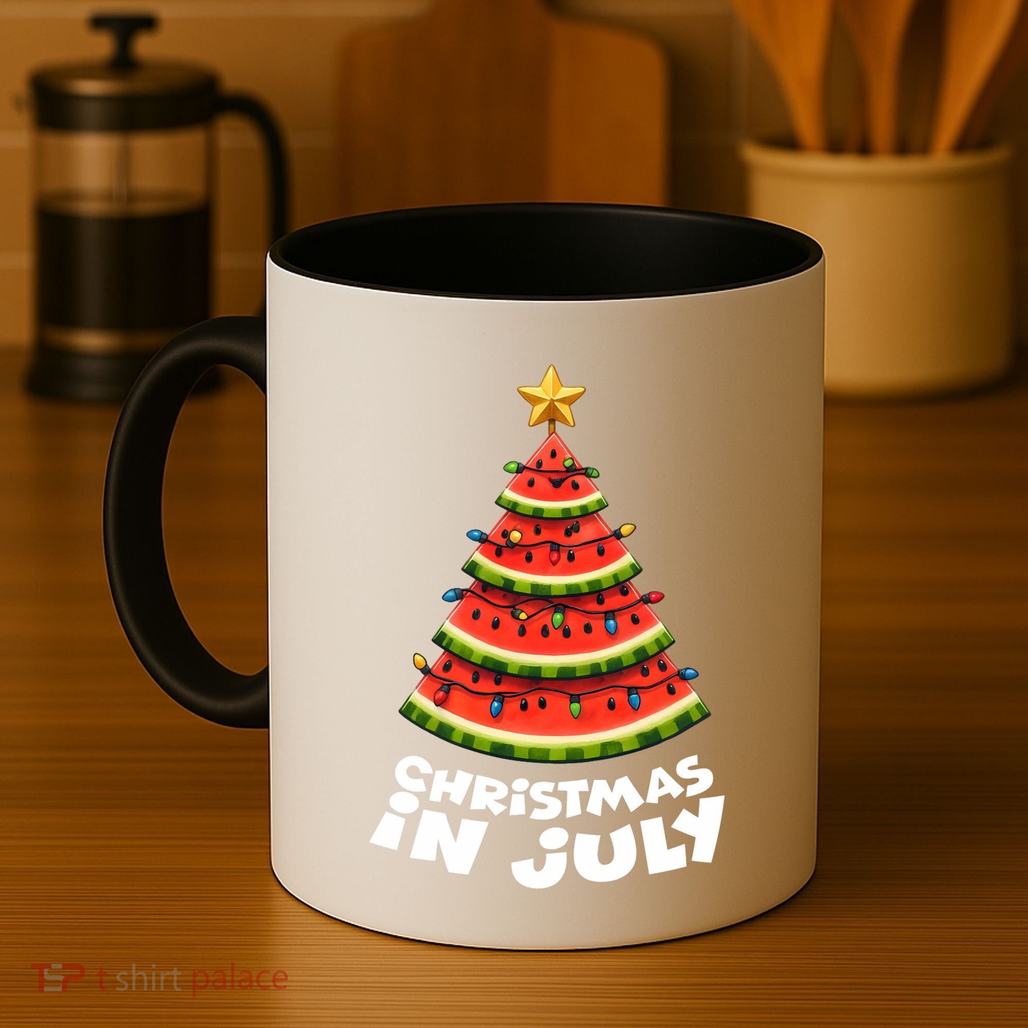 Mele Kalikimaka Water Melon Xmas Tree Christmas In July Coffee Mug