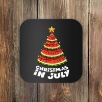 Mele Kalikimaka Water Melon Xmas Tree Christmas In July Coaster thumb 0