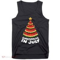 Mele Kalikimaka Water Melon Xmas Tree Christmas In July Tank Top thumb 0