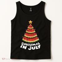 Mele Kalikimaka Water Melon Xmas Tree Christmas In July Tank Top thumb 2