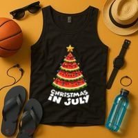 Mele Kalikimaka Water Melon Xmas Tree Christmas In July Tank Top thumb 4
