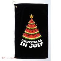 Mele Kalikimaka Water Melon Xmas Tree Christmas In July Golf Towel thumb 0