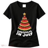Mele Kalikimaka Water Melon Xmas Tree Christmas In July Women's T-Shirt thumb 0