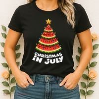 Mele Kalikimaka Water Melon Xmas Tree Christmas In July Women's T-Shirt thumb 2