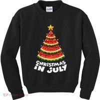 Mele Kalikimaka Water Melon Xmas Tree Christmas In July Kids Sweatshirt thumb 0