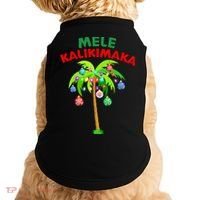 Mele Kalikimaka Xmas Hawaiian Tree Christmas Doggie Tank thumb 0