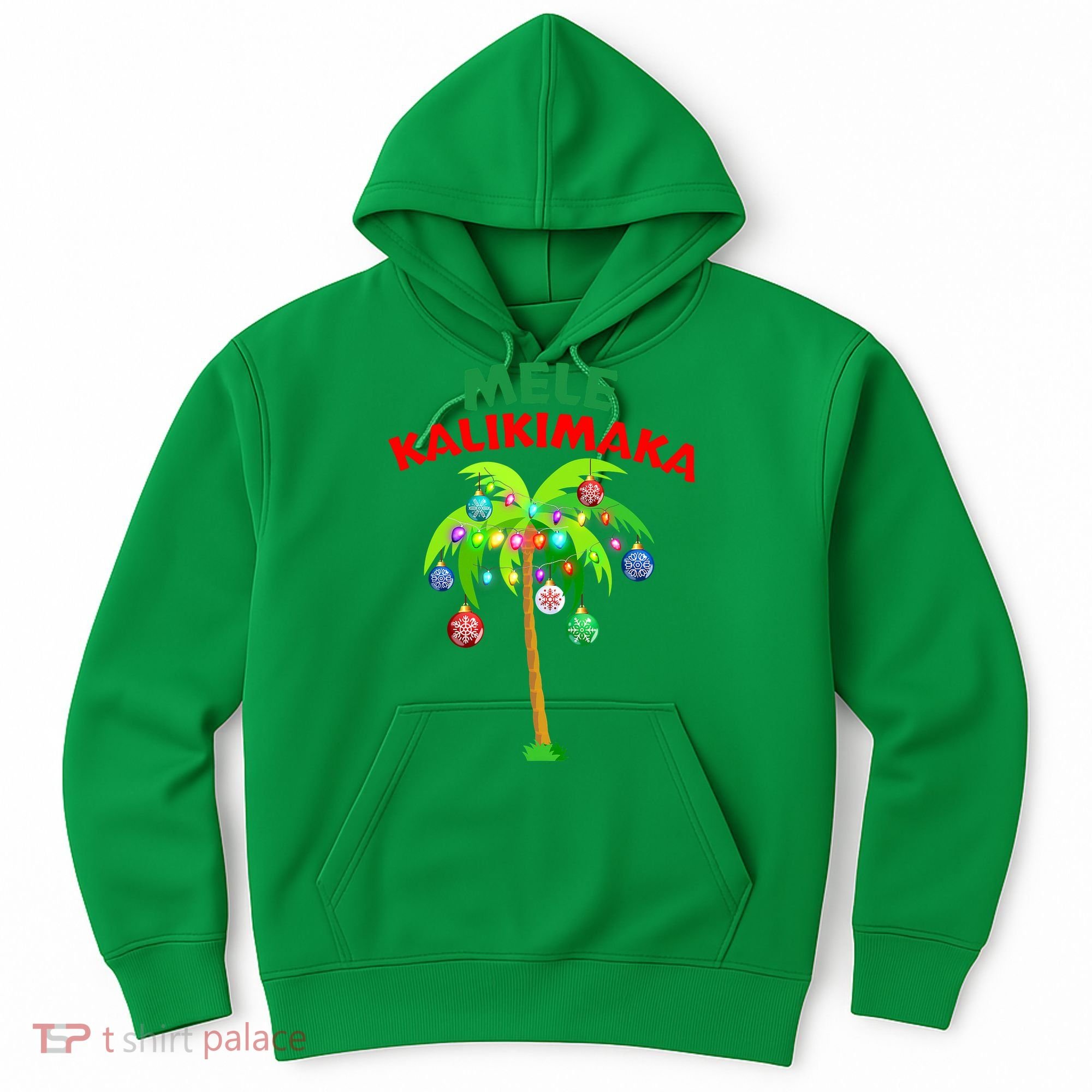Mele Kalikimaka Xmas Hawaiian Tree Christmas Hoodie