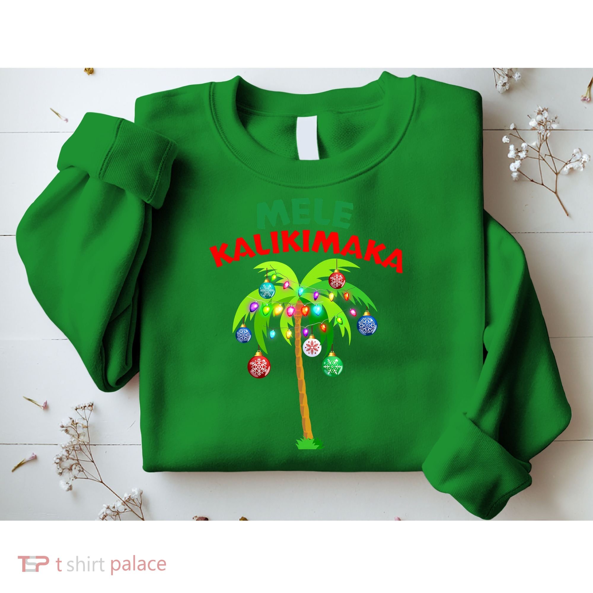 Mele Kalikimaka Xmas Hawaiian Tree Christmas Sweatshirt