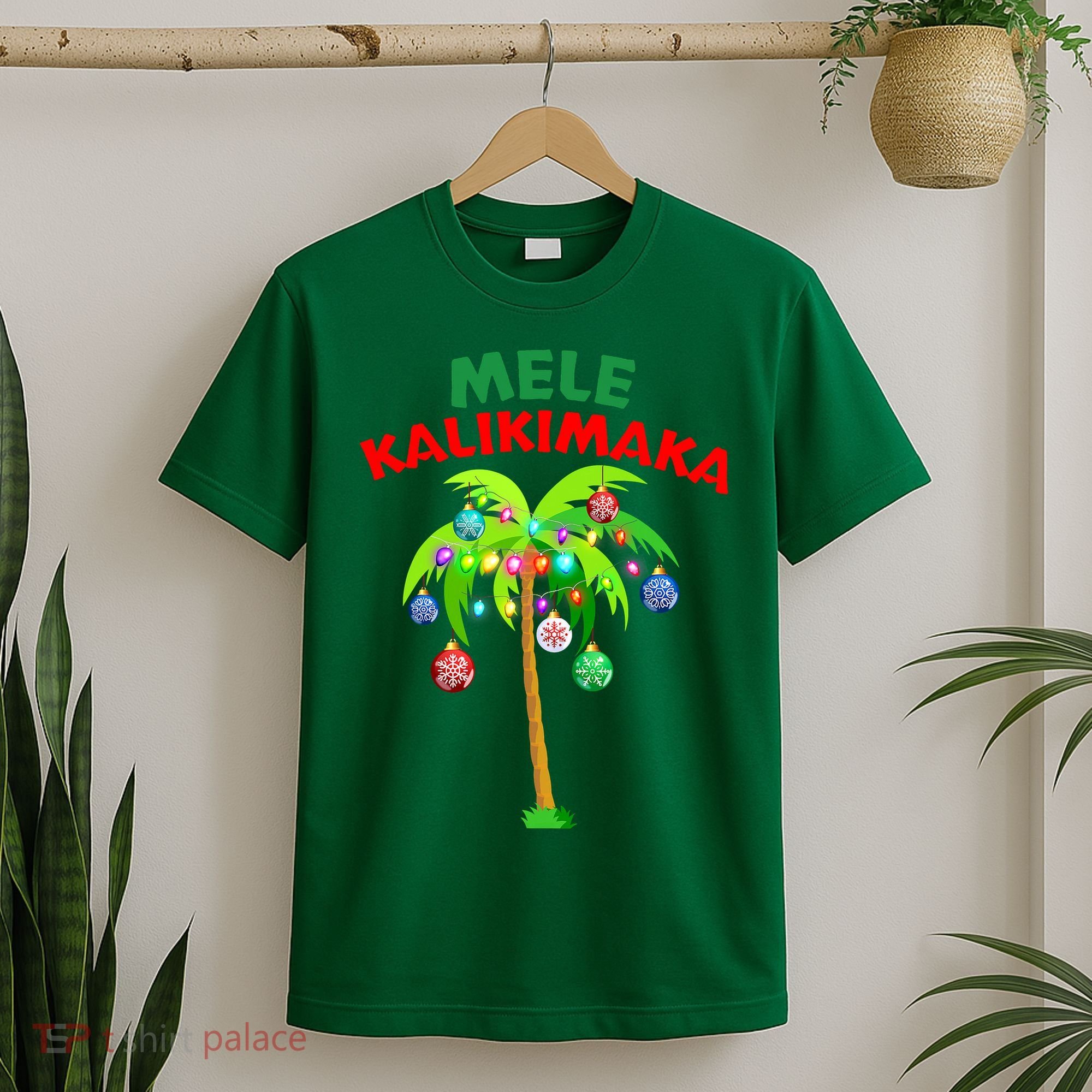 Mele Kalikimaka Xmas Hawaiian Tree Christmas T-Shirt