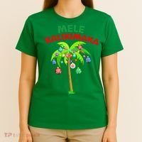 Mele Kalikimaka Xmas Hawaiian Tree Christmas T-Shirt thumb 4
