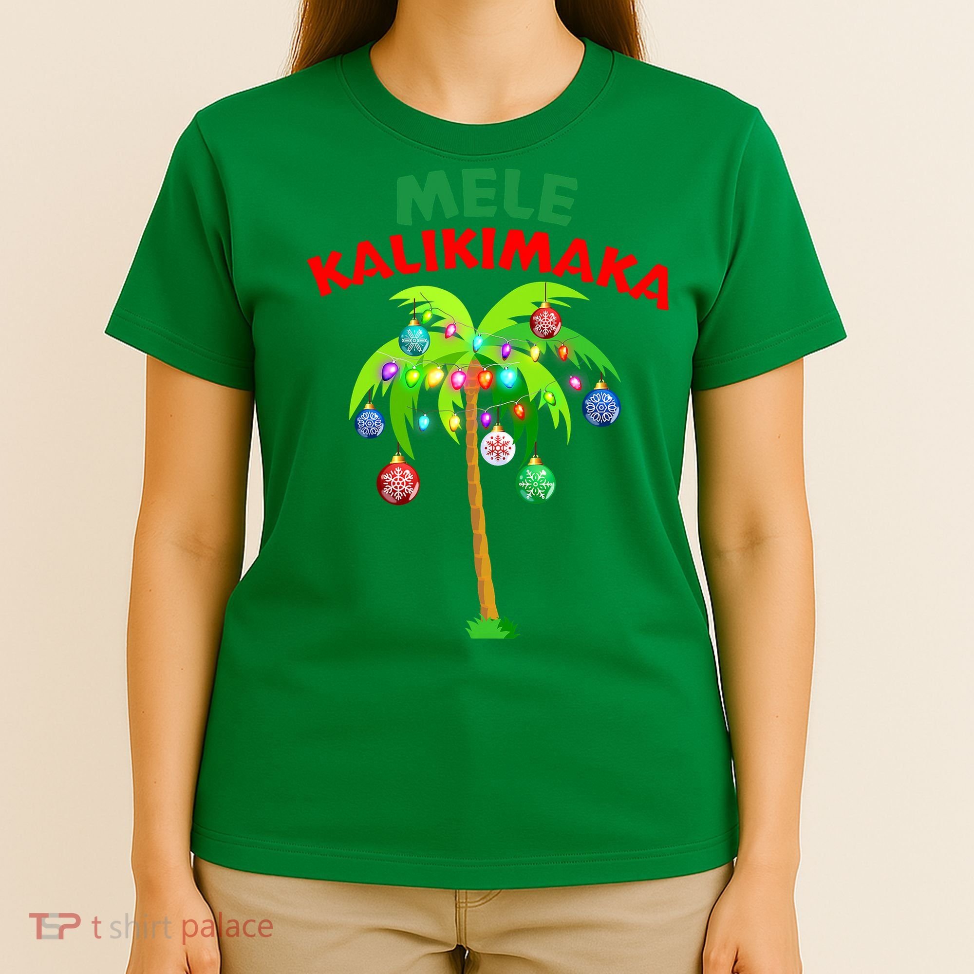 Mele Kalikimaka Xmas Hawaiian Tree Christmas T-Shirt