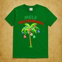 Mele Kalikimaka Xmas Hawaiian Tree Christmas T-Shirt thumb 5