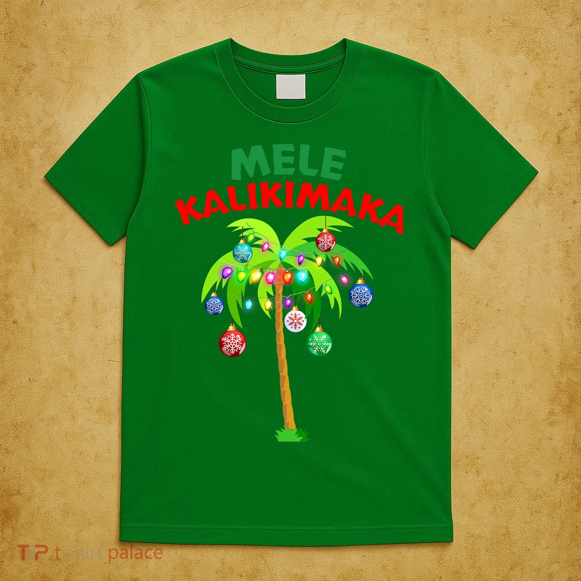 Mele Kalikimaka Xmas Hawaiian Tree Christmas T-Shirt