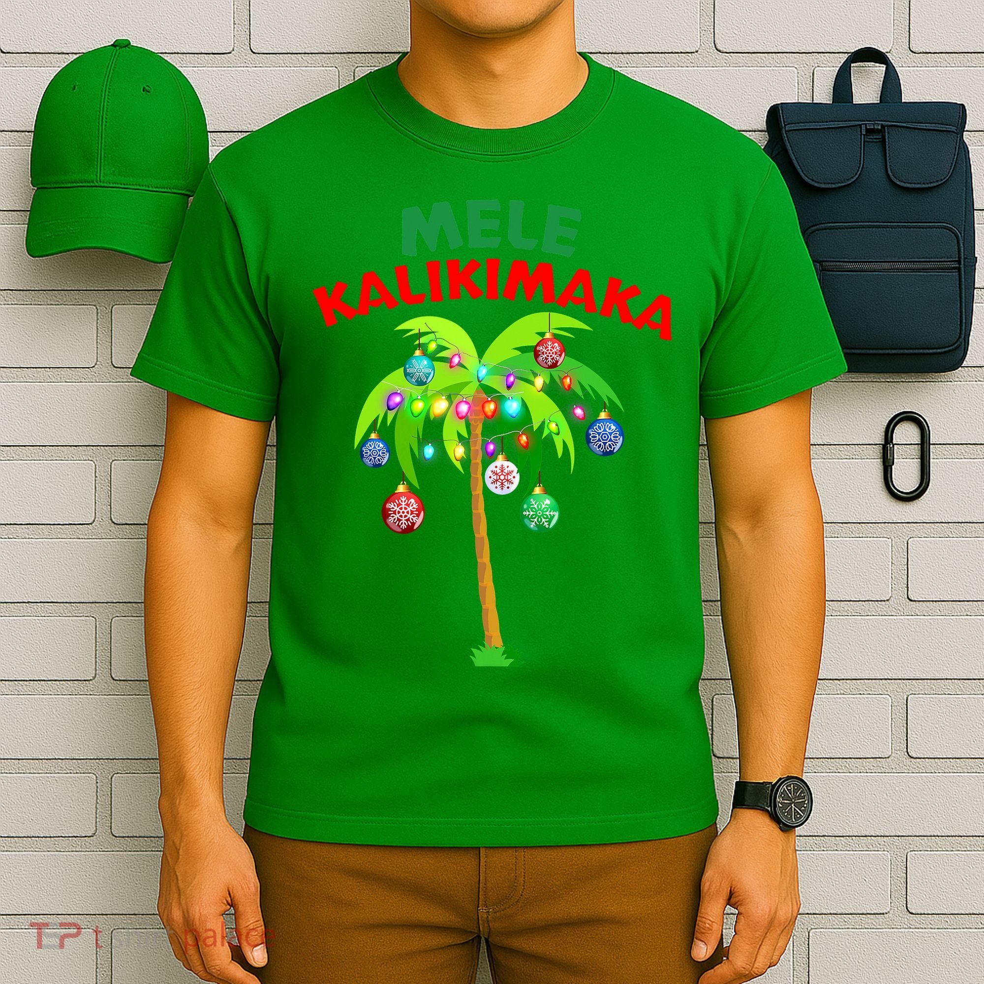Mele Kalikimaka Xmas Hawaiian Tree Christmas T-Shirt