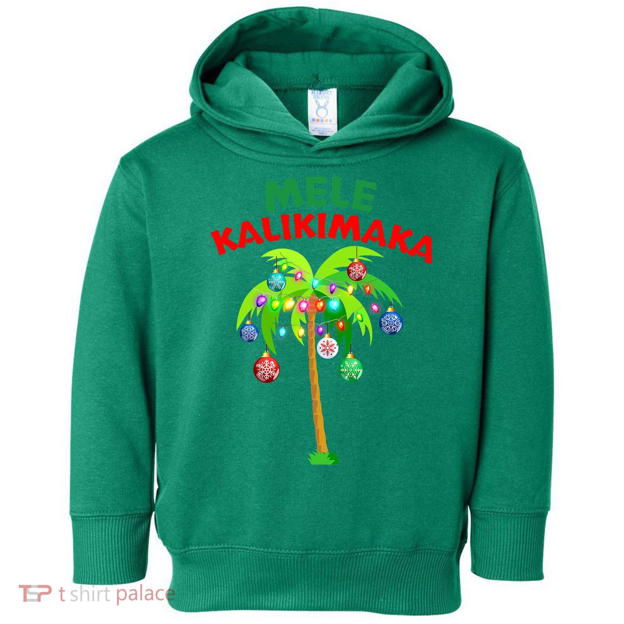 Mele Kalikimaka Xmas Hawaiian Tree Christmas Toddler Hoodie